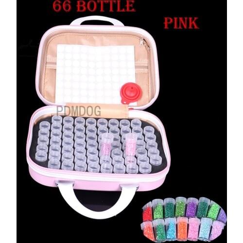 PDMDOG Organizer Box Storage Diamond Painting Tool Accessories Container Bag Jewellery Bag Diamond 66 Bottle Bag