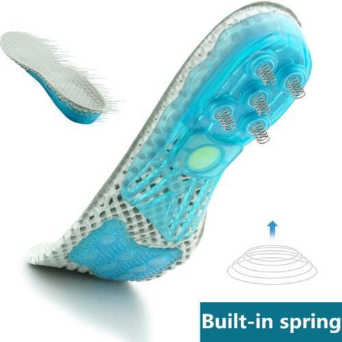 EVA Spring silicone orthopedic shoes sole sport Insoles arch support inserts Plantar Fasciitis sneaker Built-in spring insole