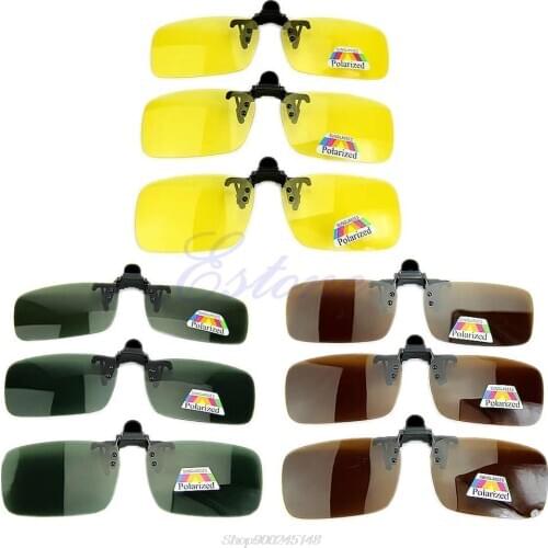 Polarized Day Night Vision Clipon Flipup Lens Sunglasses Driving Glasses Jy18 20 Dropship