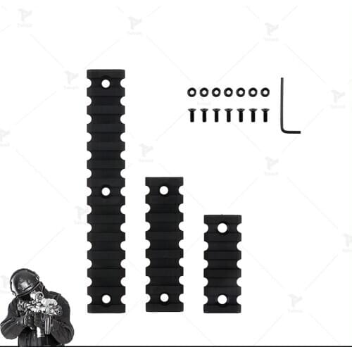 3 Sizes Set 5 7 13 Slot 2" 3" 5" Picatinny Weaver Rail Mount ABS Plastic Keymod Rail Handguard Section for Hunting