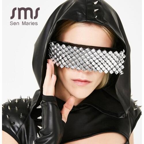 Vintage Stud Goggle Punk Sunglasses Women 2020 Oversized Sunglasses Women Men One Piece Goggles Sunglasses Fashion Eyewear UV400