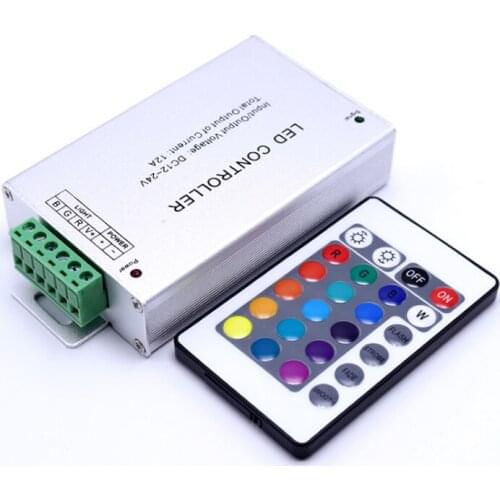 LED Infrared 24/44 key RGB Led Strip Controller 12-24VDC 12A
