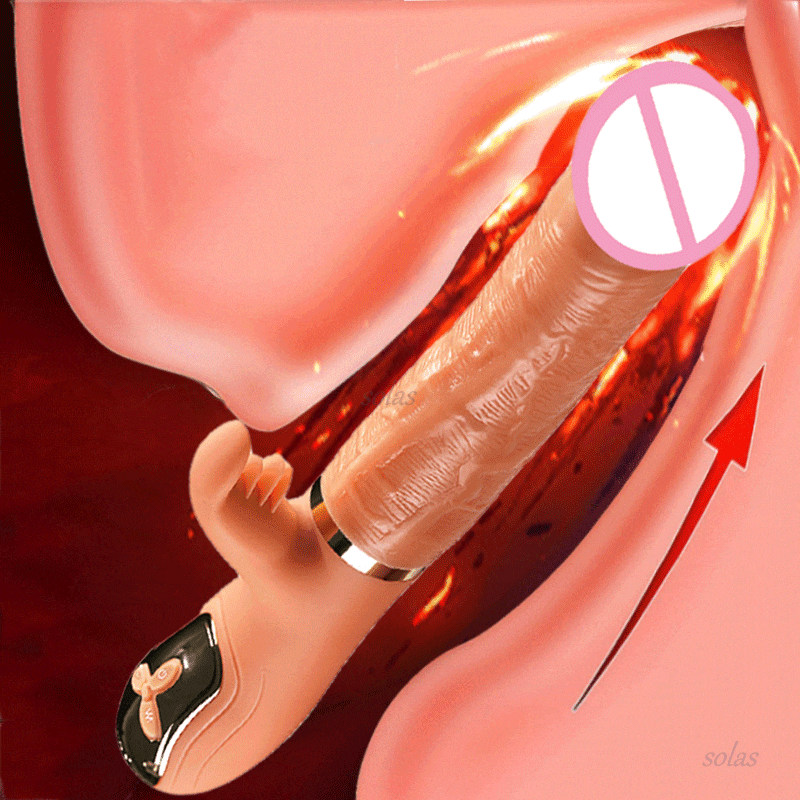 Vibrator Female Silicone Telescopic Vibration Realistic Dildo Anal Sex Toys Womens Masturbator Sex Massage Stick Adult Products