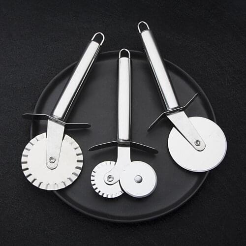 Premium Stainless Steel Pizza Cutter Wheel With Razor-Sharp Blades. Easy Cleaning, Anti-Skid Handle Double Roller Kitchen Tools
