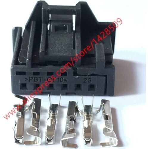 5 Sets Dome Light Reading Light Automotive Socket 1-969490-4 Auto Electrical Female 6 Pin Connector For VW