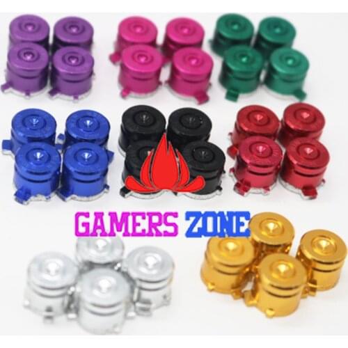 10sets Metal Aluminum Bullet Buttons Replacements for Sony PS4 PS3 Controller
