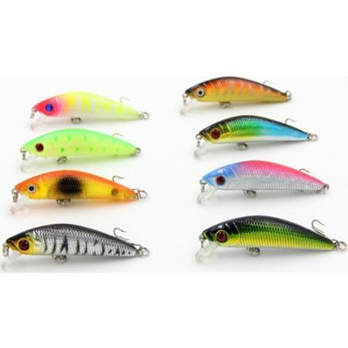 10pcs/lot Floating Minnow Fishing Lures Wobblers Pesca Artificial Carp Fishing Hard Bait Articulos De Pesca 6cm 8g Fishing Gear