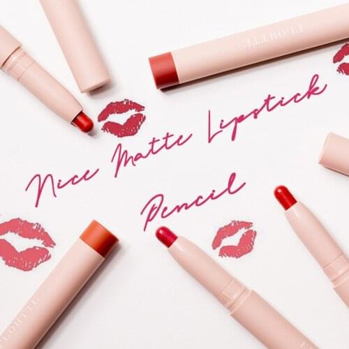 12 Colors Lipstick Pencil Lip Liner Matte Velvet Silky Waterproof Soft Mist Rich Color Sexy Red Lipstick Pen Cosmetic TSLM1