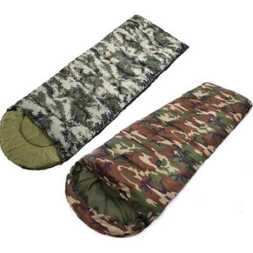 220*75CM Camouflage Single Sleep Bag Military Fans Envelope Sleeping Bag Outdoor Camping Sleeping Bag