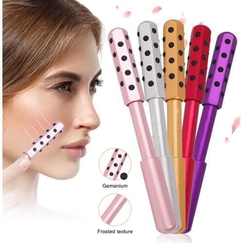 5 Colors Face Massager Skin Durable Massage Roller With 24 Germanium Balls Skin Tightening Skin Care Tool For Eyes Cheek Neck