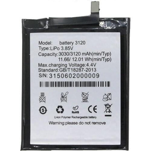5pcs/lot Battery For BQ Aquaris M5 Battery 3120mAh Phone Bateria