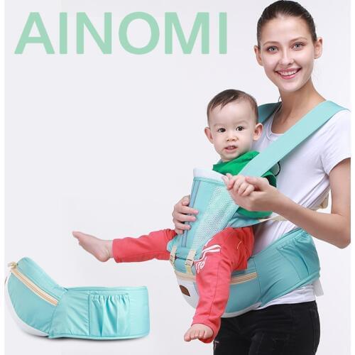 Ainomi Baby Hipseat Kangaroo Rucksack Mochila Portabebe Ergonomic Baby Carrier 360 Hip Seat Baby Sling breathable