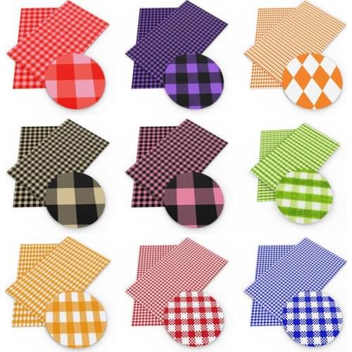 Big Size David accessories 30*140cm Plaid Faux Synthetic Leather For Bow-knot bags Wallet Phone Cover DIY,1Yc12433