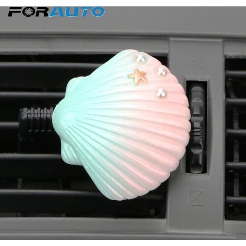 Car Perfume Aroma Air Freshener Solid Aromatherapy Air Condition Vent Clip Shell Shape Ornament Interior Accessories Car-styling