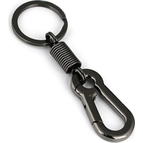 Keychain Simple Strong Carabiner Shape Keychain Climbing Hook Key Chain Rings Stainless Steel Man Gift car keychain