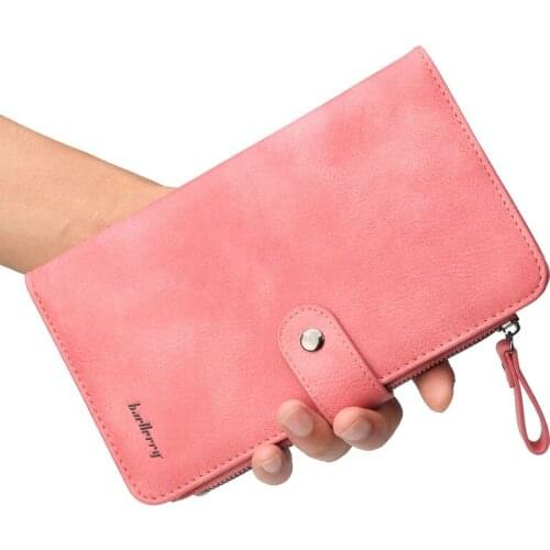 DIKEDAKU Baellerry Womens Wallet Pu Leather Handbag Large Capacity Multifunctional Buckle Bag In The Long Purse Zero Purse Women