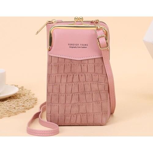 Designer Messenger Bags Female New Crocodile Pattern Stitching Shoulder Messenger Bag Phone Mini Zipper Bag Coin Wallets