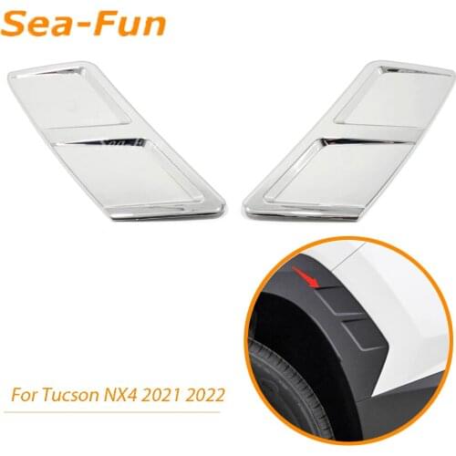 For Hyundai Tucson NX4 2021 2022 Rear Wheel Side Cover Trim Sticker ABS Chrome Car Exterior Accessories Styling