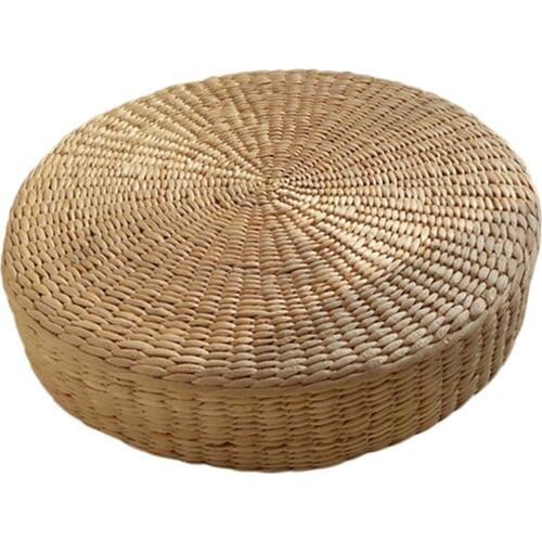 HOT SALE 40cm Tatami Cushion Round Straw Weave Handmade Pillow Floor Yoga Chair Seat Mat
