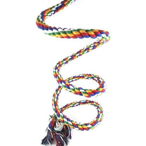 Large Medium And Small Parrot Climbing Rope Cotton Rope Wrapped With Thick Wired Bird Toys 1 /1.5/2m Three Size