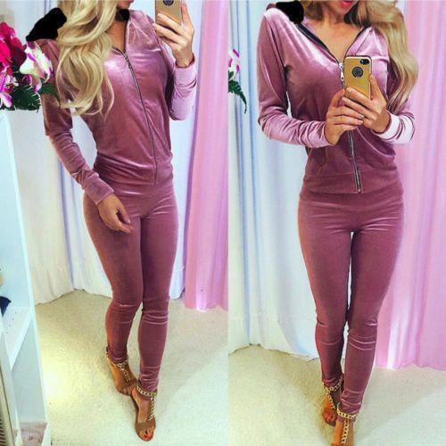 Lanxirui Women Sets Fashion Long Sleeve Bodycon Slim Sweat Suits Hoodies Tracksuit Sweatshirt Two Piece Trousers Women