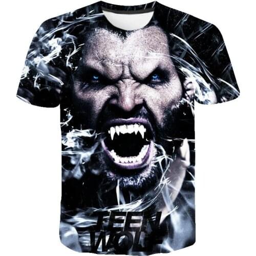 Summer 3D Printed T Shirts Casual Men Women Children Short Sleeve Streetwear Movie Teen Wolf Fashion Boy Girl Kids Cool Tops Tee