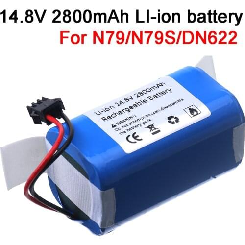 14.8V 2800mAh Li-ion battery for Conga 990, 1090 Tesvor X500 Ecovacs Deebot N79 N79S DN622 Eufy RoboVac 11 11S RoboVac 30 etc