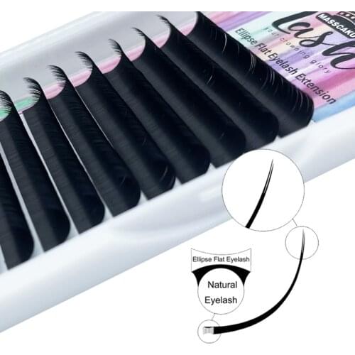 Manufacturer vendors supplies c/d curl mink eyelash vendor handmade soft matte flat eyelash extensions lash tray for makeup