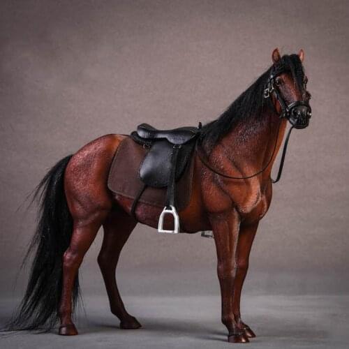 Warm-blooded horse simulation static model soldier mount home decoration crafts
