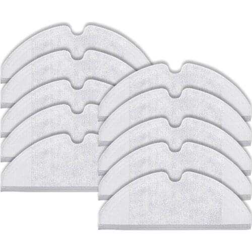 10Pcs Suitable for Xiaomi Roborock Robot S50 S51 Vacuum Cleaner Spare Parts Kit Mop Cloths Generation 2 Dry Wet Mopping Cleaning