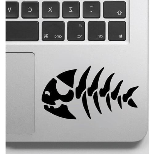 Image Of Fish Skeleton Pattern Decal And Graphics With Laptop Computer Home Decoration Accessories Art Vinyl Sticker GA154
