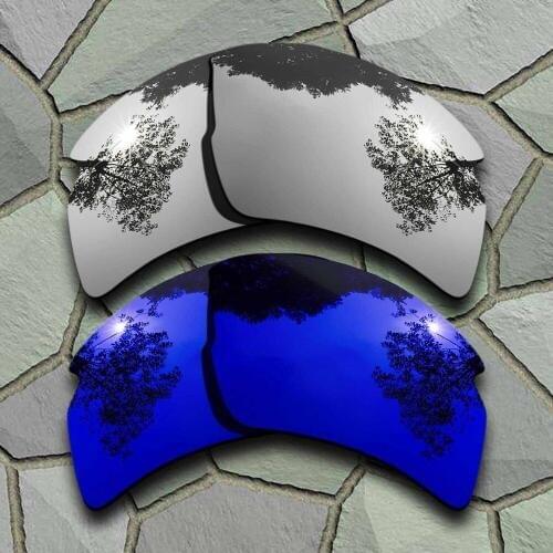 Chrome&Violet Blue Sunglasses Polarized Replacement Lenses for Oakley Flak 2.0 XL