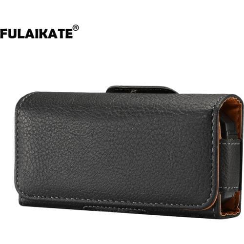 FULAIKATE Litchi Waist Bag for Gionee W909 Old Men Mobile Phone Case Portable Universal Pocket Climbing Pouch 2.2 cm