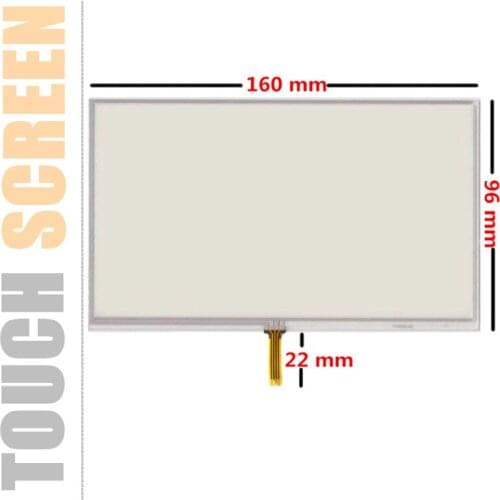 2 Pcs 7''inch 4 Wire Resistive Touch Screen for 160mm*96mm GPS Car Navigator Digitizer Touch Panel Glass Free shipping