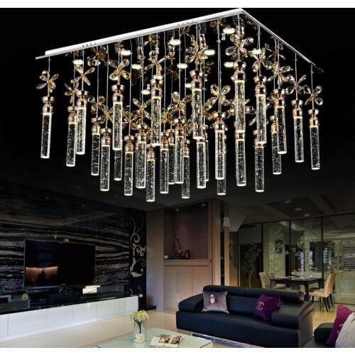 Super simple bubble crystal column living room lamp bedroom chandelier led creative fashion modern crystal lighting fixture led