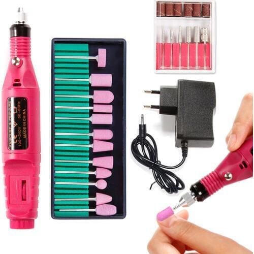 Nail Drill Bits Electric Apparatus for Manicure 12pcs Grinder Cutters Nail Art Cuticle Gel Remover Nail Milling Drill Machine