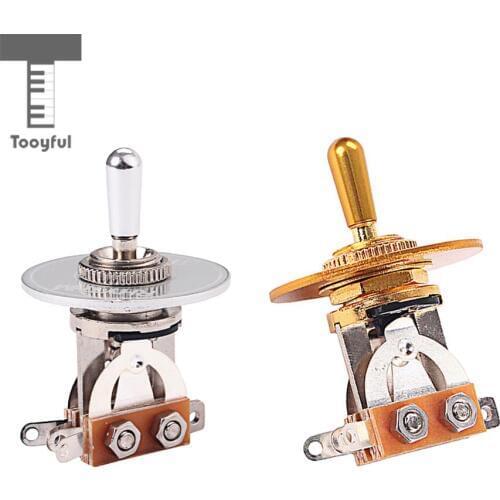 Tooyful Electric Guitar 3 Way Toggle Switch with Rhythm Treble Washer Ring Set Musical Intrument Parts