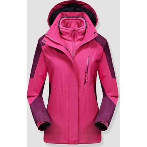 Women Windbreaker Winter Inner Fleece Hiking softshell Jackets Outdoor Sports Warm Camping Trekking Skiing Coat Proof Clothes