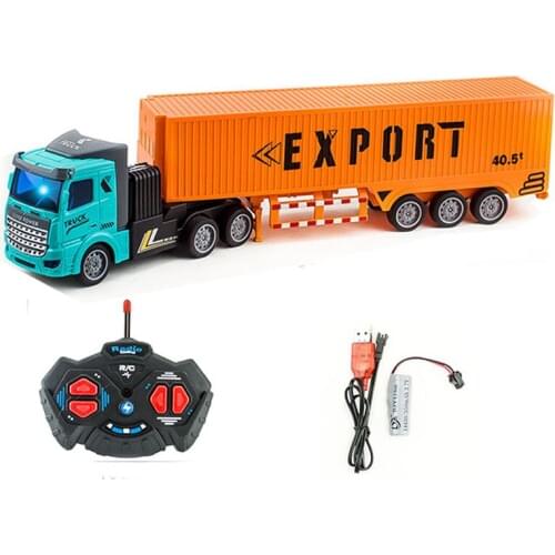 1/48 4CH wireless remote control semi-trailer heavy truck transporter container truck simulation model boy toy