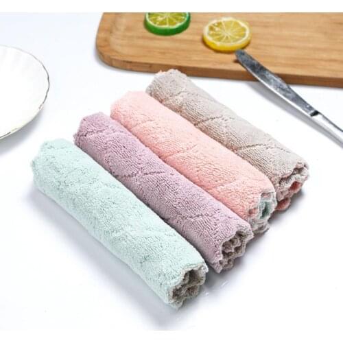 1PC Super Absorbent Microfiber Kitchen Dish Cloth High-efficiency Tableware Household Cleaning Towel For Kitchen Tools Gadgets