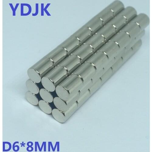 10 20 50 100PCS/LOT Neodymium Magnet 6*8 N35 Disc NdFeB MAGNET 6x8 Strong Magnets 6 x 8