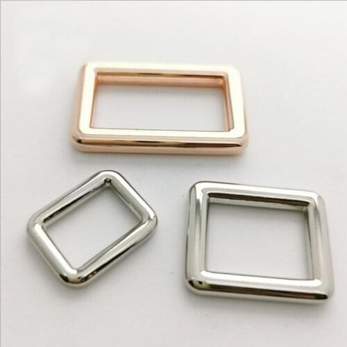10 Pieces Inside 15*20 MM Manufacturers Supply Zinc Alloy Round Wire Square Buckle Leather Luggage Hardware Metal Buckles