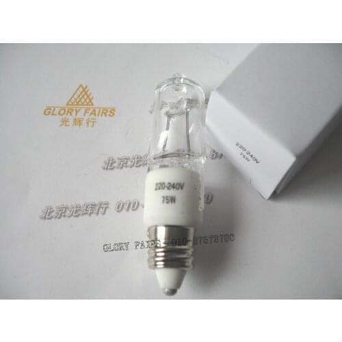 10pcs,JD E11 75W lamp 220V 230V 240V,230V75W 220V75W screw halogen bulb