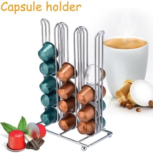 42Cups Special For Nespresso Coffee Capsule Bracket Holder Stand Pods Rack Coffee Capsule Stand Capsules Storage Shelve Cafe L*5