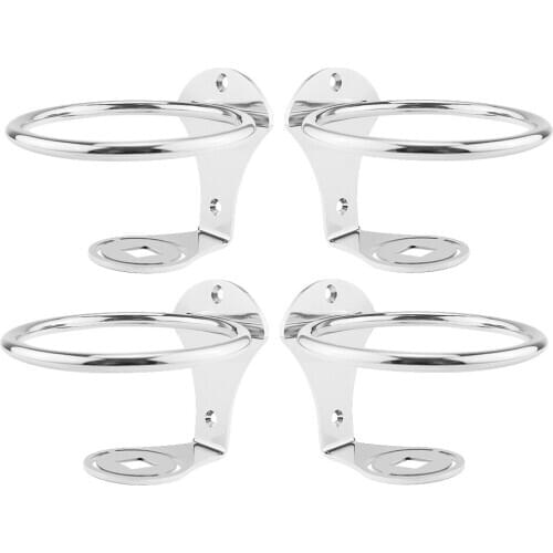 4x Adjustable Cup Drink Beer Holder - for Marine Boat Caravan RV Stainless Steel