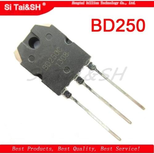 5pcs BD250 BD250C PNP TO-3P 100V 25A integrated circuit