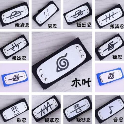 Anime Ninja Cosplay forehead protection headband clothing accessories headdress adult children role play props gift