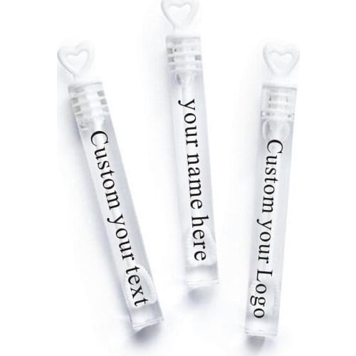 100pcs,Personalized Wedding bubble Labels Cutstom Sticker Bubble Wand Label Clear ,party Favor Stickers (not include tube)