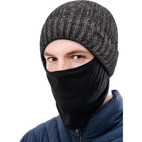 Skullies Beanies Men Winter Hat Women Knitted Hats For Men Cap Winter Beanie Hat Gorro Thick Warm Brimless Fur Bonnet Mens Cap