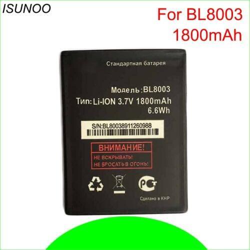 ISUNOO 10pcs/lot high quality 1800mAh battery for fly iq4491 BL8003 battery